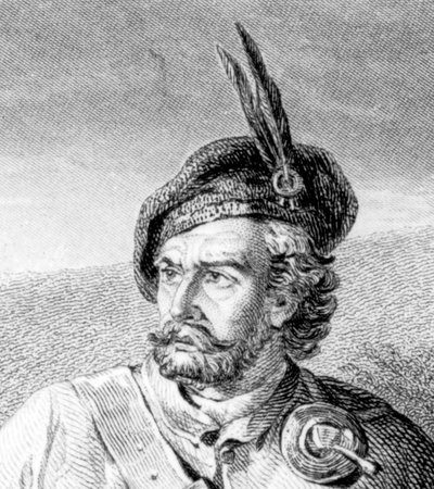 Rob Roy separa i duellanti Rashleigh e Francis Osbaldistone, inciso da John Le Conte, 1867 (dettaglio) da James Blake McDonald